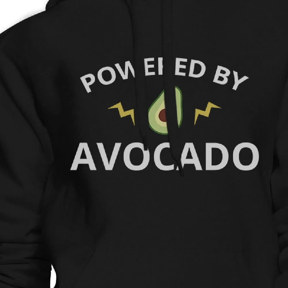 Powered By Avocado Unisex Black Pullover Fleece Cute Design Fleece