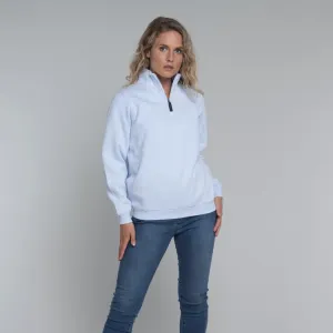 Schoffel Ladies Sennen Cove 1/4 Zip Sweater - Pale Blue