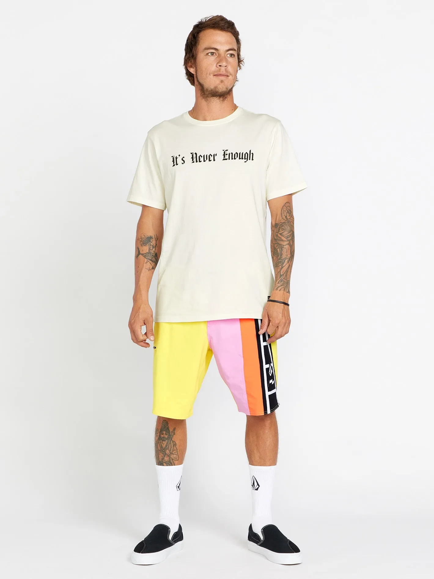 Schroff X Volcom Chainshaw Short Sleeve Tee - Off White