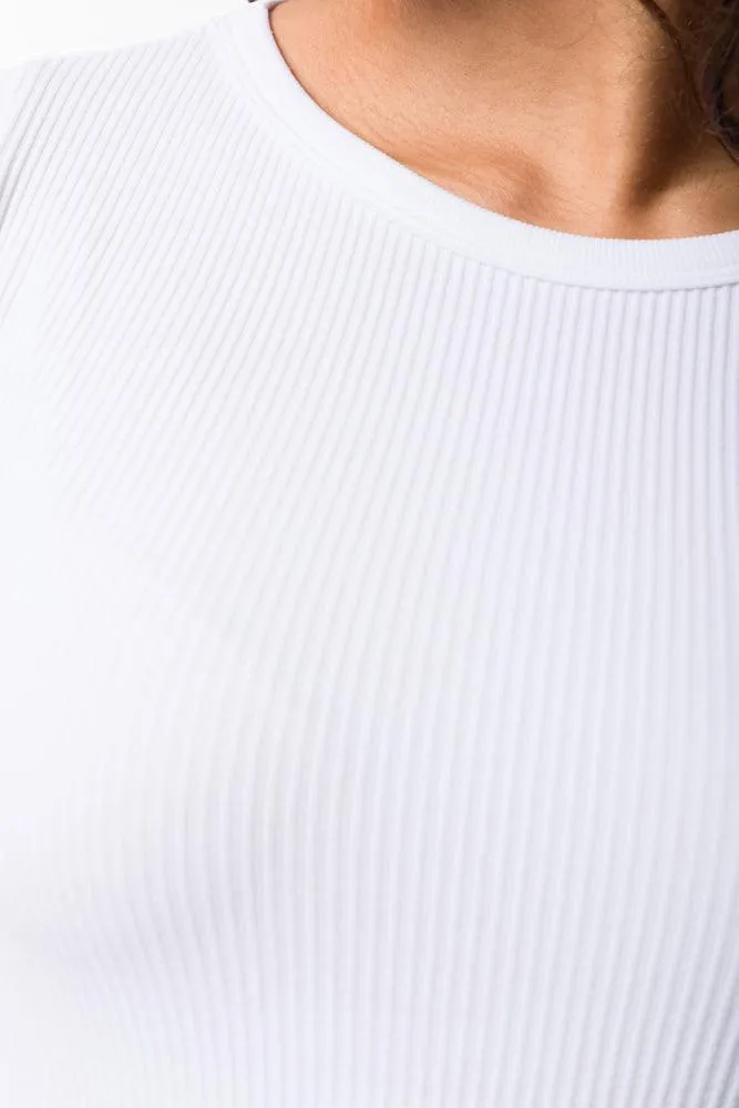 Seamless Cropped T-Shirt White