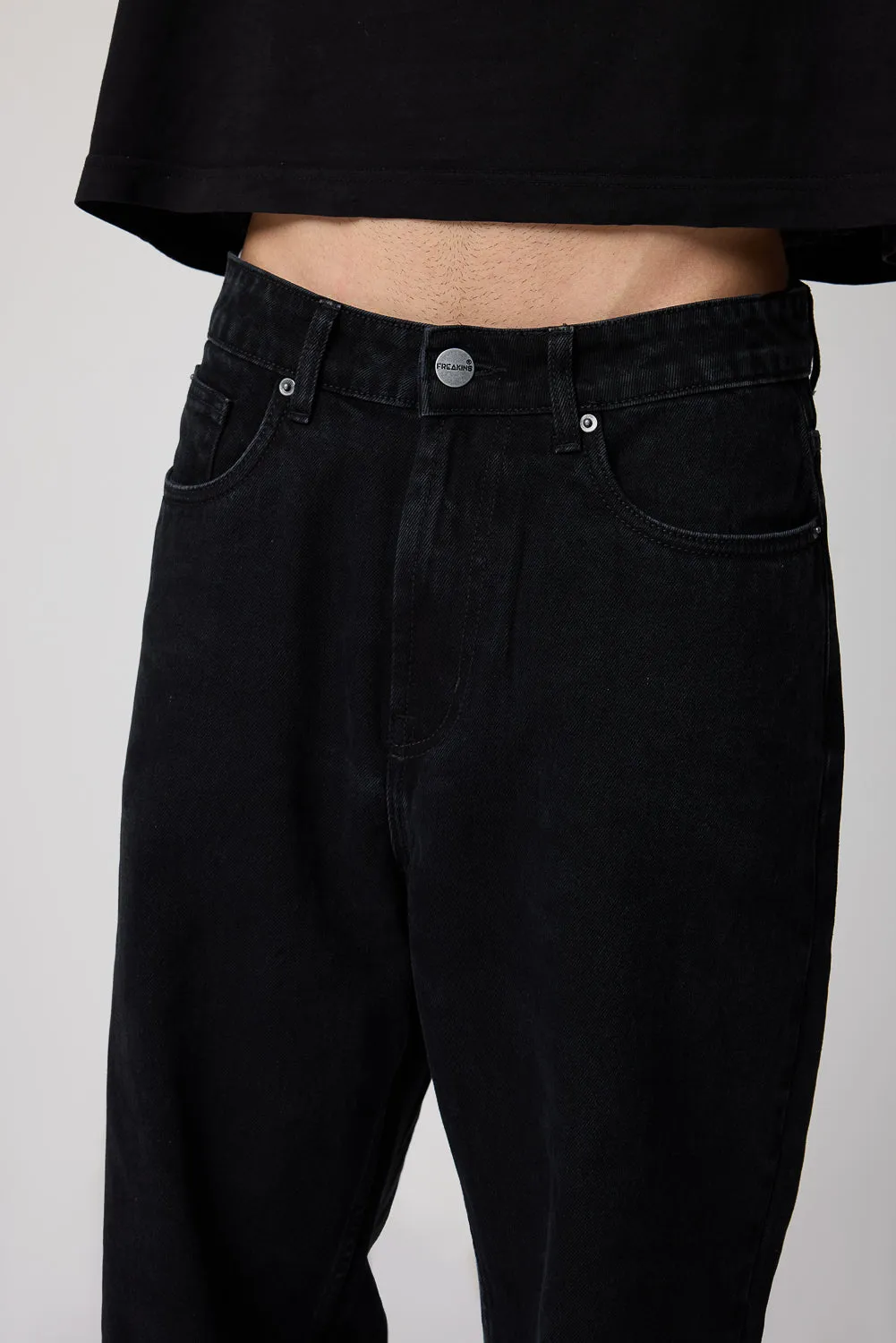 Shaded Black Men's Baggy Fit Jeans