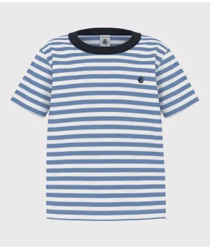 Short Sleeve Striped Tee | Blue White