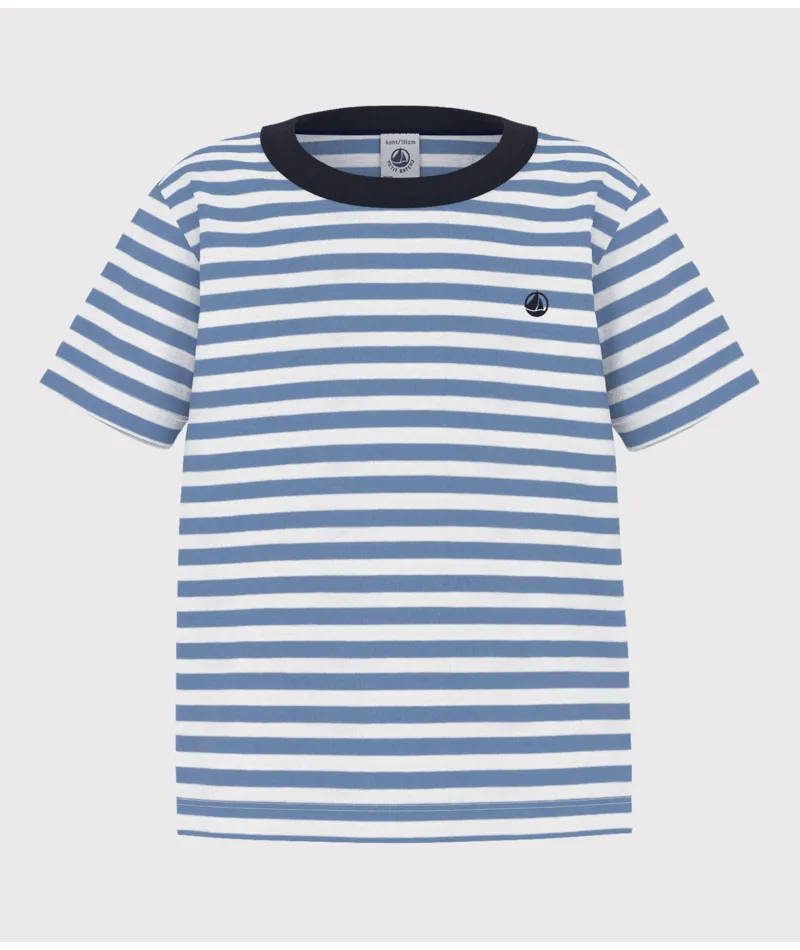 Short Sleeve Striped Tee | Blue White