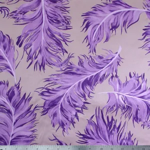 Silk Charmeuse Feather Print