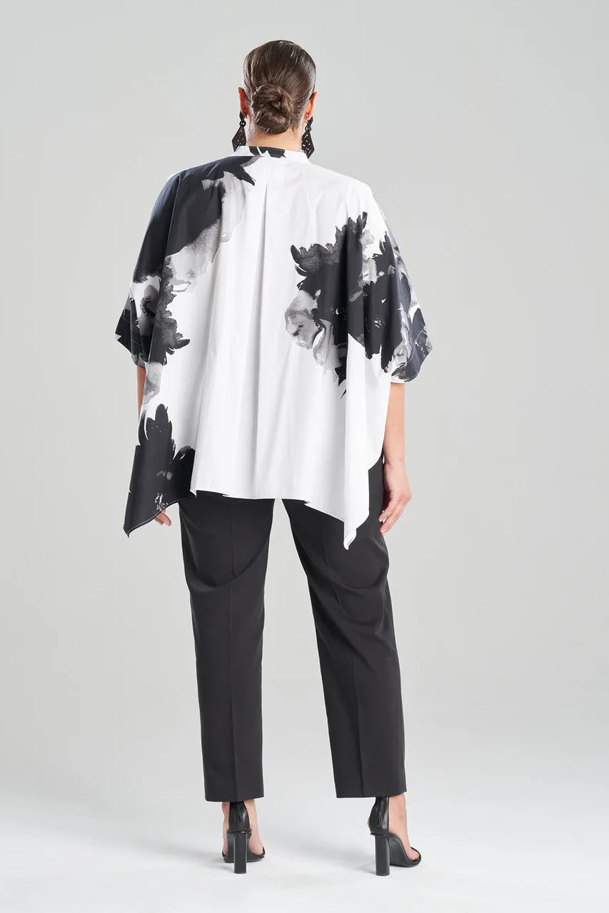 Taichou Cotton Poplin Half Placket Poncho Shirt