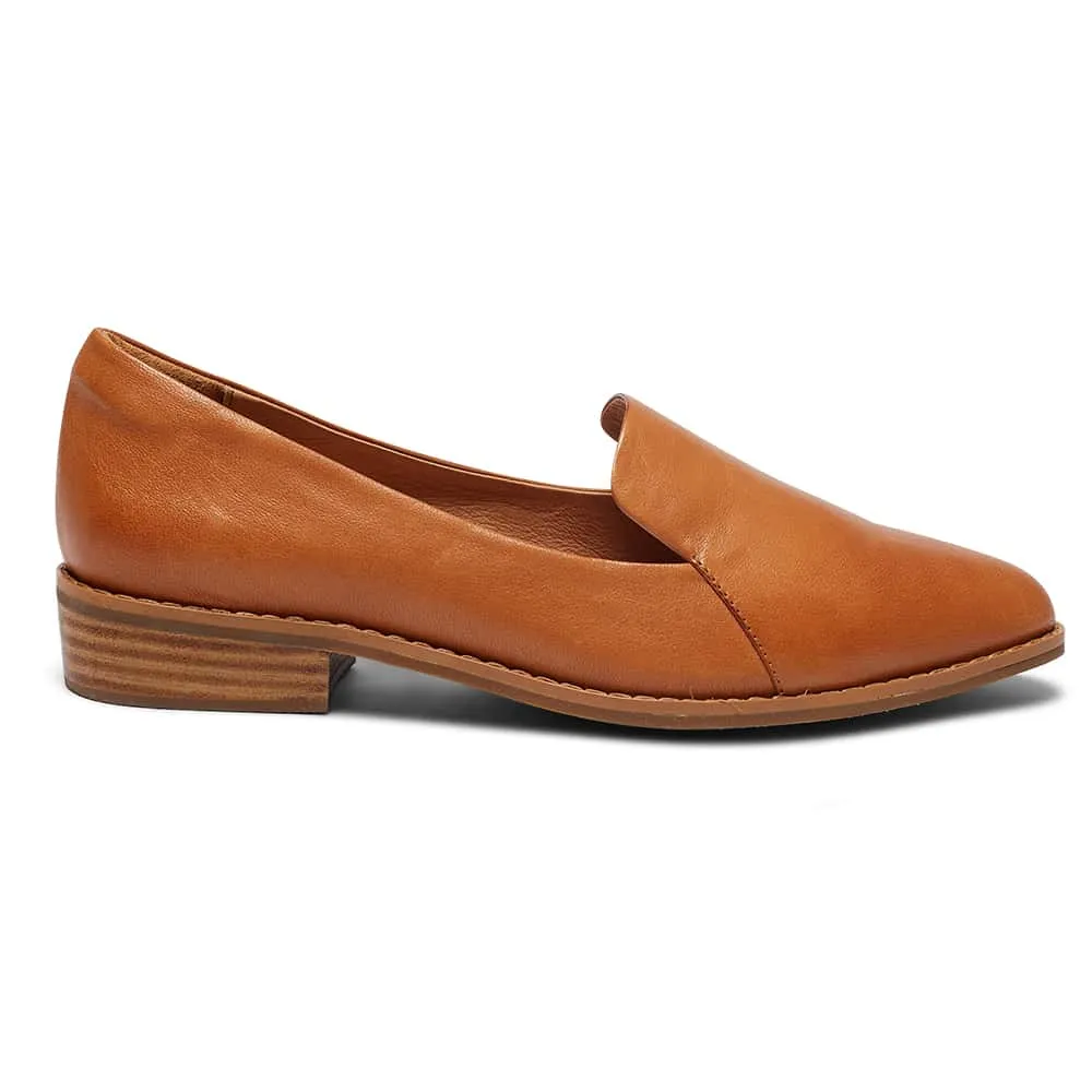 Tara Loafer in Tan Leather