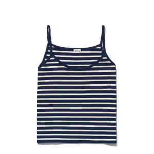 The Spaghetti Tank - Navy/Cream