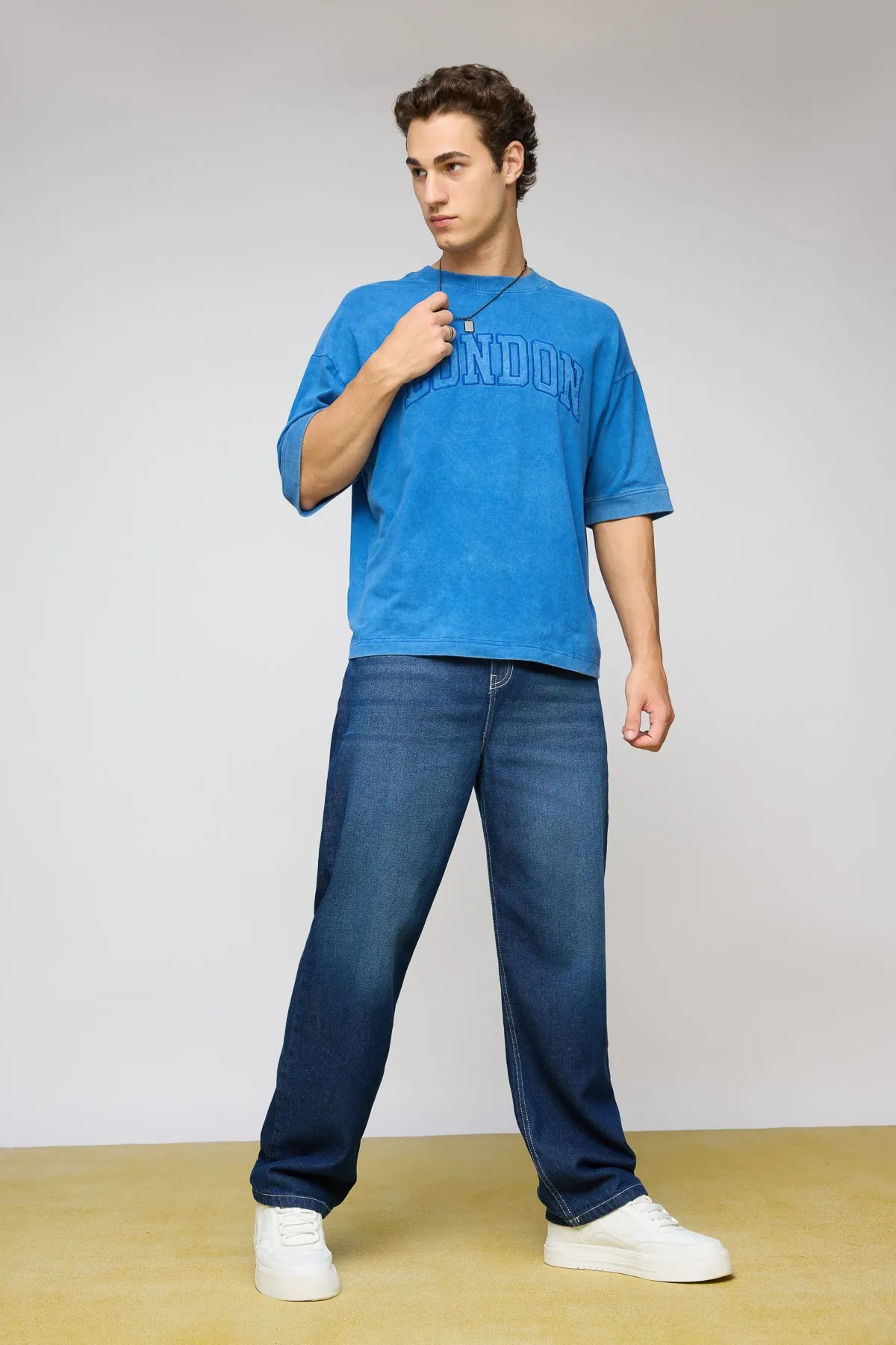 Timeless Blue Men's Straight Jeans