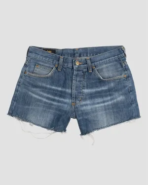 vintage medium wash lee denim short