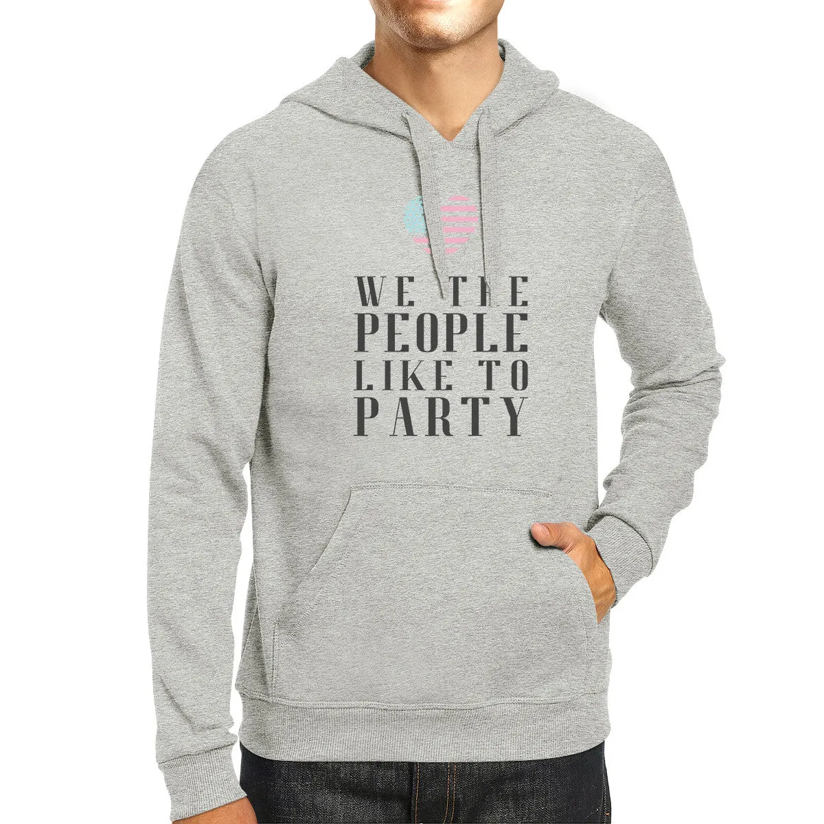 We The People Unisex White Funny Independence Day Design Hoodie