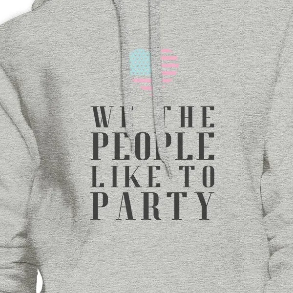 We The People Unisex White Funny Independence Day Design Hoodie