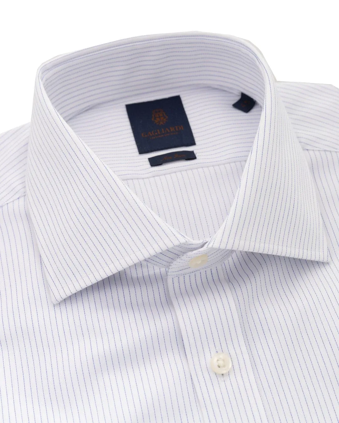 White Fine Stripe Non-iron Shirt