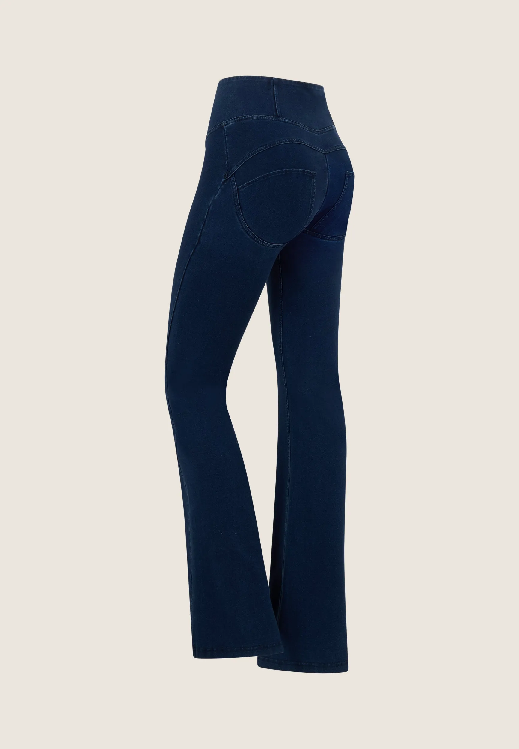 (WRUP11HF406-J0B) High Waist Flared Denim Look WR.UP® Pants