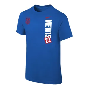 Youth Nike USWNT Vertical Mewis Royal Tee