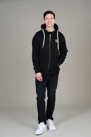 Zeus Black Full-Zip Hoodie